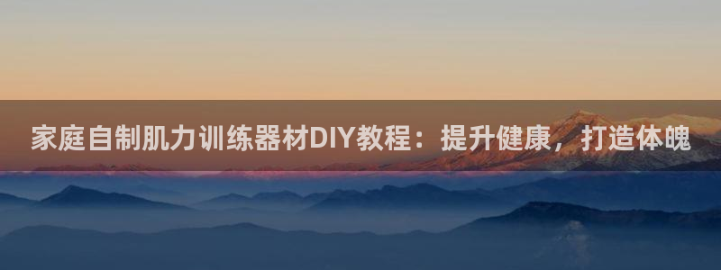 意昂3集团E.ON：家庭自制肌力训练器材DIY教程：