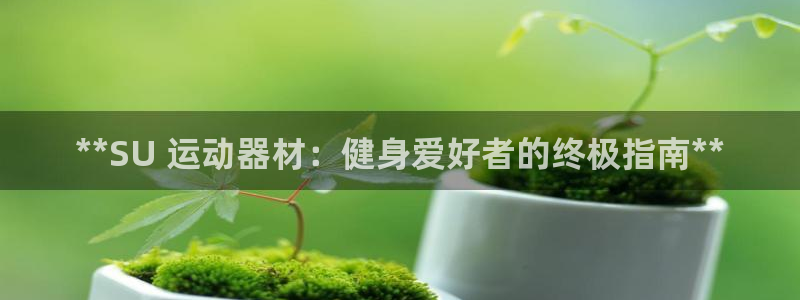 意昂3集团官网首页网址:**SU 运动器材:健身爱好者的终极